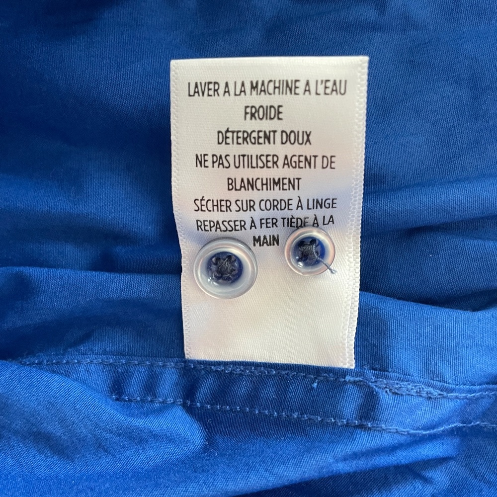 Robert Graham Blue Button Down Dress Shirt Size Medium - Picture 7 of 7